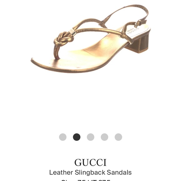 Gold sling back GUCCI sandals 👡 - Picture 2 of 10
